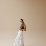 Sleeveless Textured Crop Top with Clean Neckline