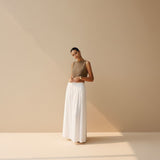 Sleeveless Textured Crop Top with Clean Neckline