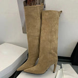 Kendra Suede Knee High Boots