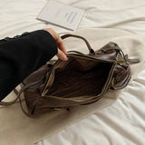 Structured Buckle Shoulder Bag