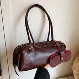 Structured Buckle Shoulder Bag